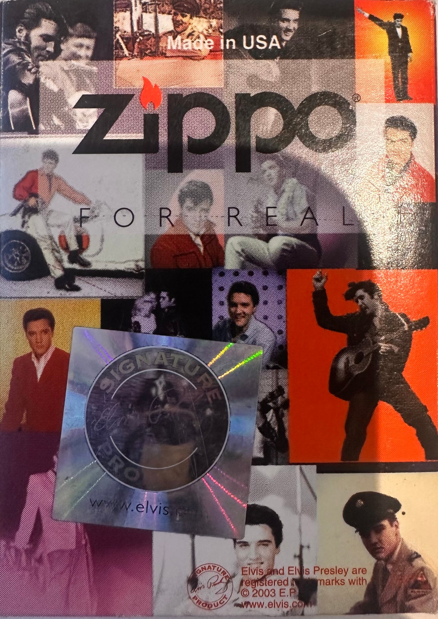 2004 Elvis On Stage With Microphone Zippo Lighter 20863