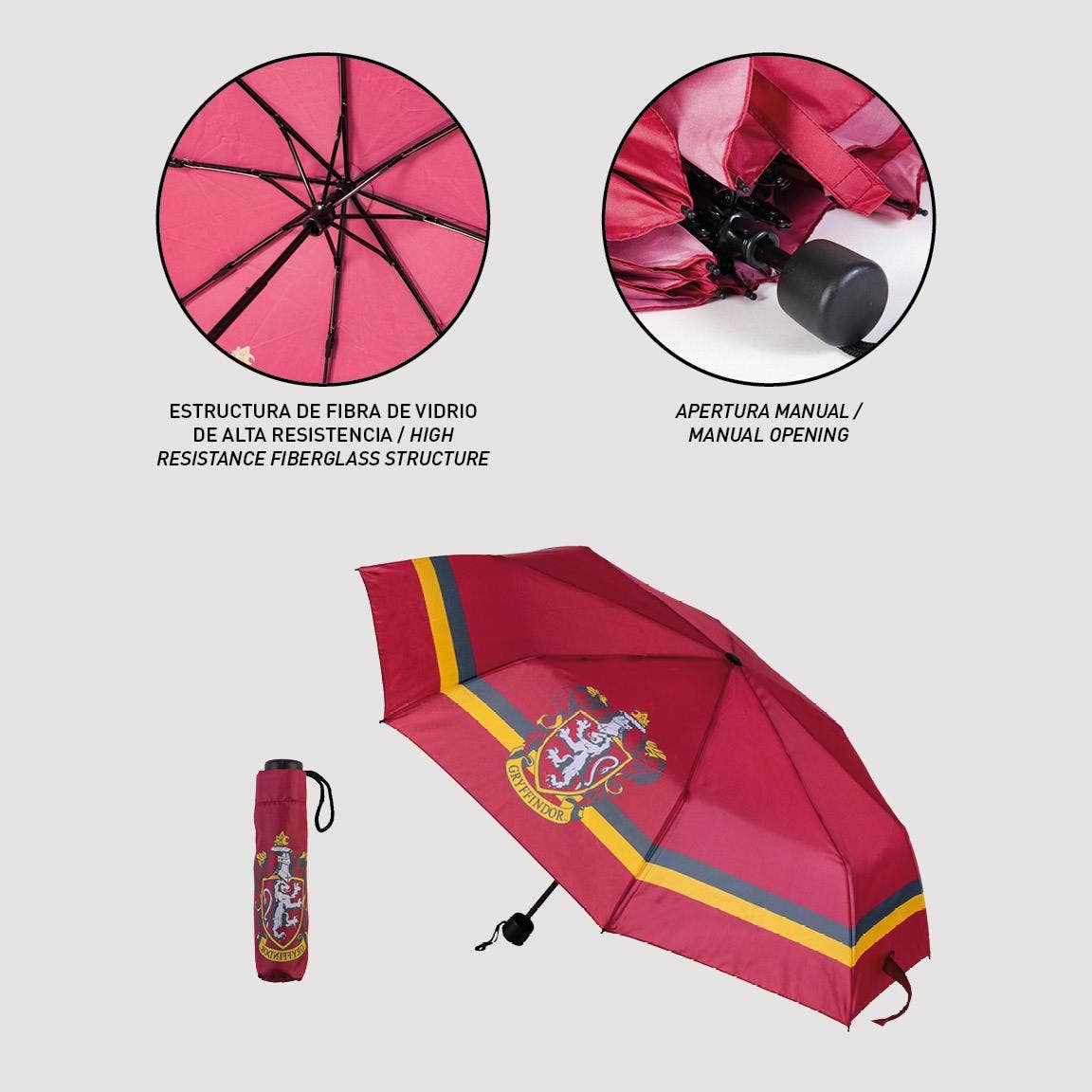 HARRY POTTER GRYFFINDOR FOLDING UMBRELLA - 2400000739