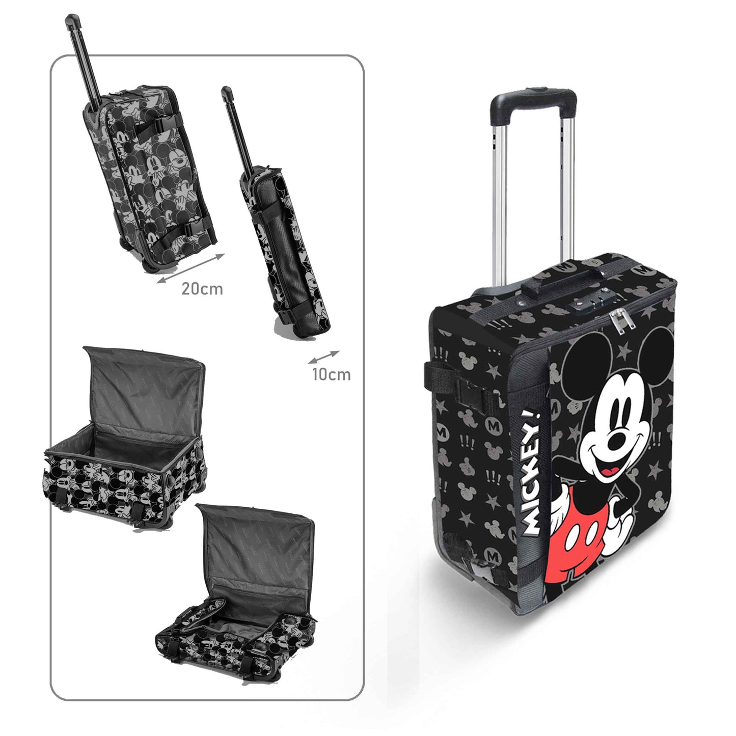 Disney Mickey Mouse Surprise-Foldable Cabin Suitcase