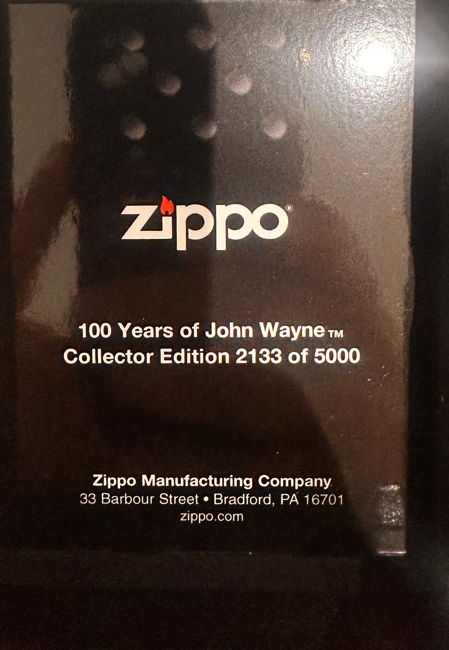 Limited Edition 100 Years of John Wayne 24090 Zippo Lighter 2135 of 5000