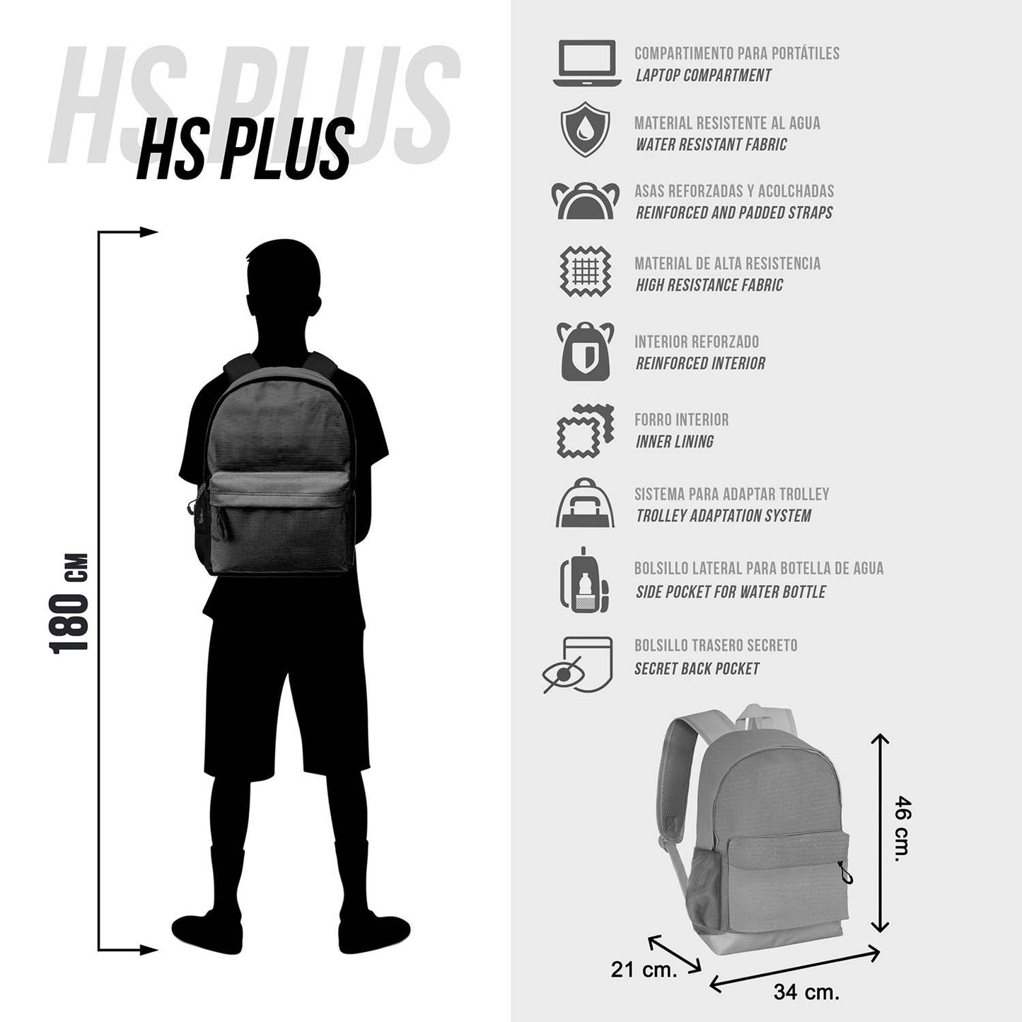 Disney Mickey Mouse Looks-PLUS HS Backpack