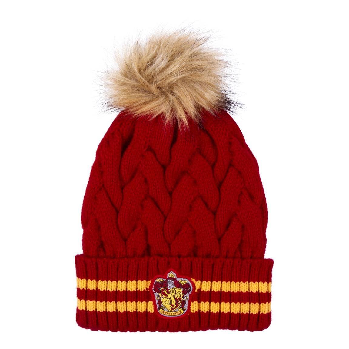 Kids Size HARRY POTTER GRYFFINDOR POMPOM KNIT BEANIE officially licensed 9653