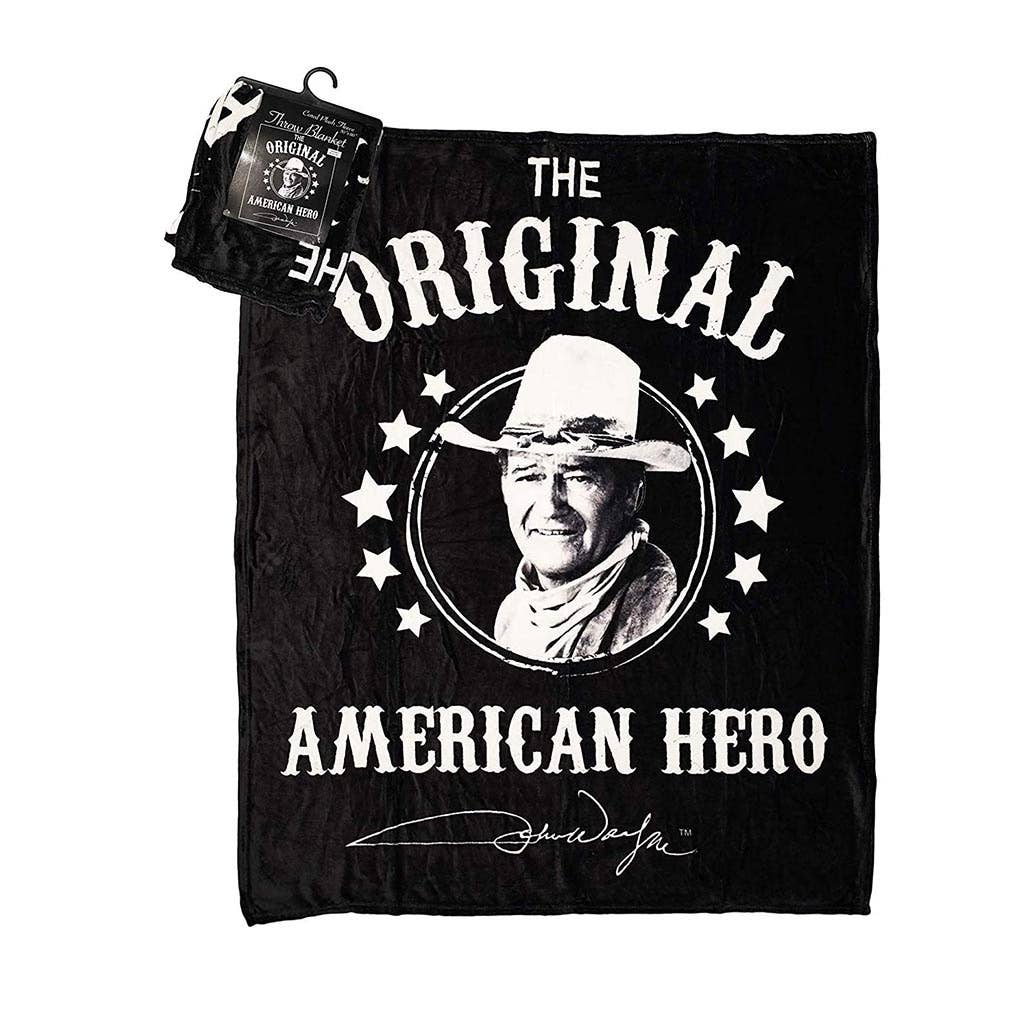 John Wayne Throw Blanket - Black & White JW5997
