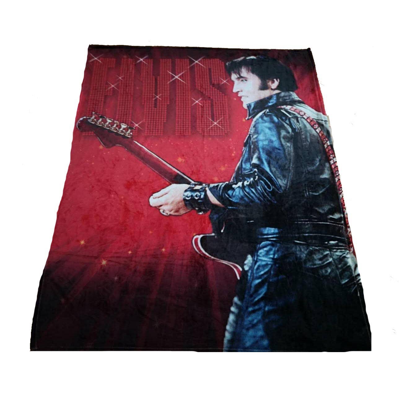 Elvis Red 68’ Coral Plush Fleece Throw Blanket E8873