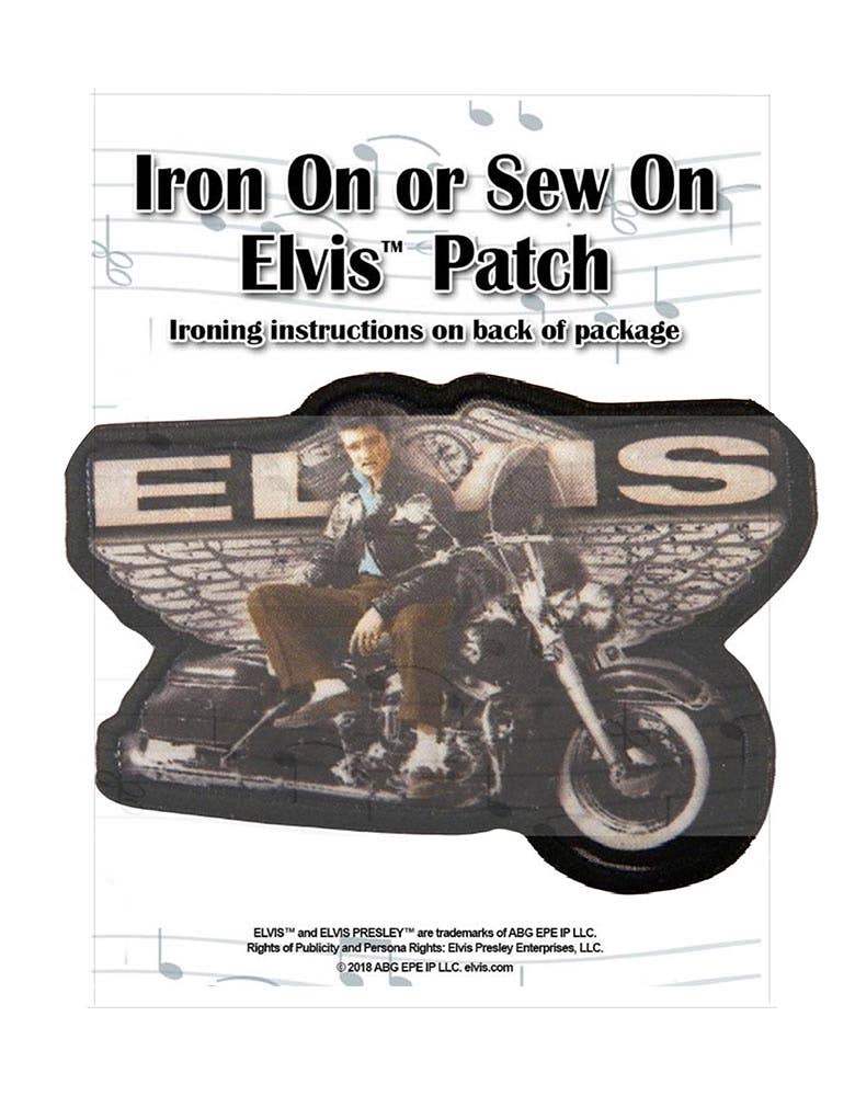 Elvis Iron on Patch - Motorcycle E8789