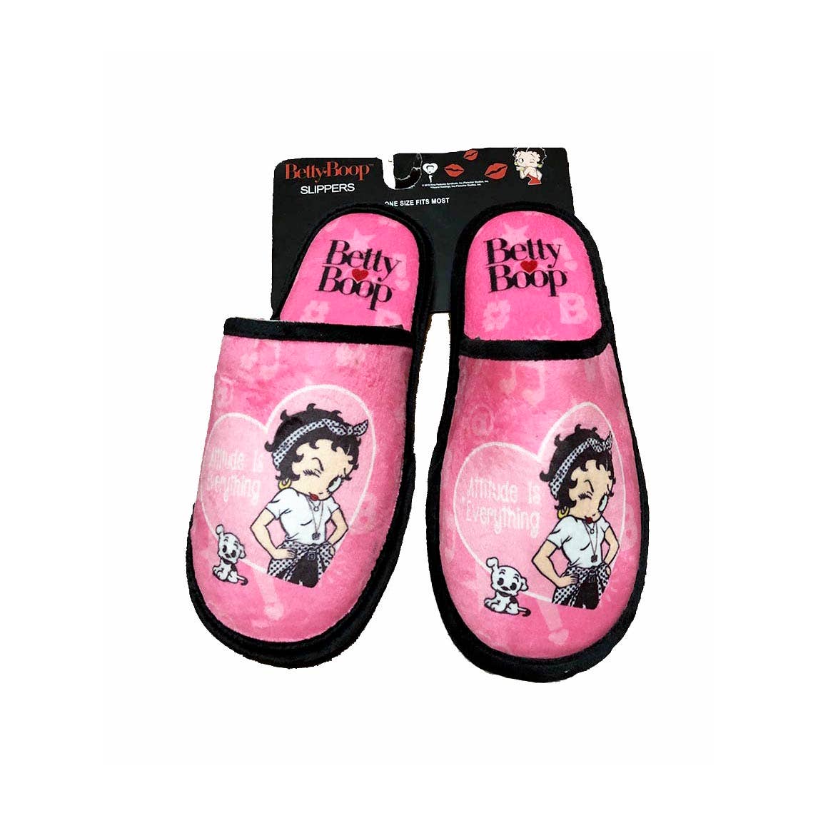 Betty Boop Pink Slippers - Attitude is Everything BB5949