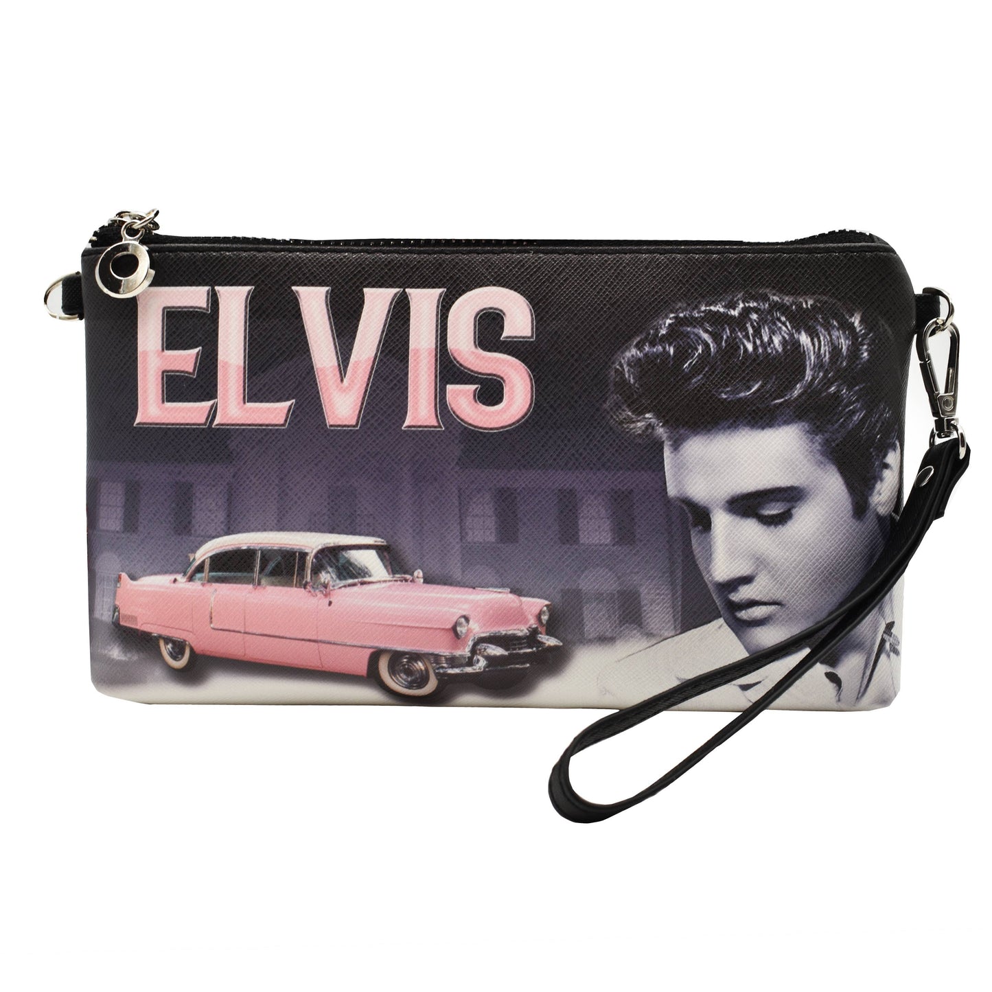 Elvis Presley Purse/Sling Bag- Pink Caddy car w/ Chain & hand strap E9124