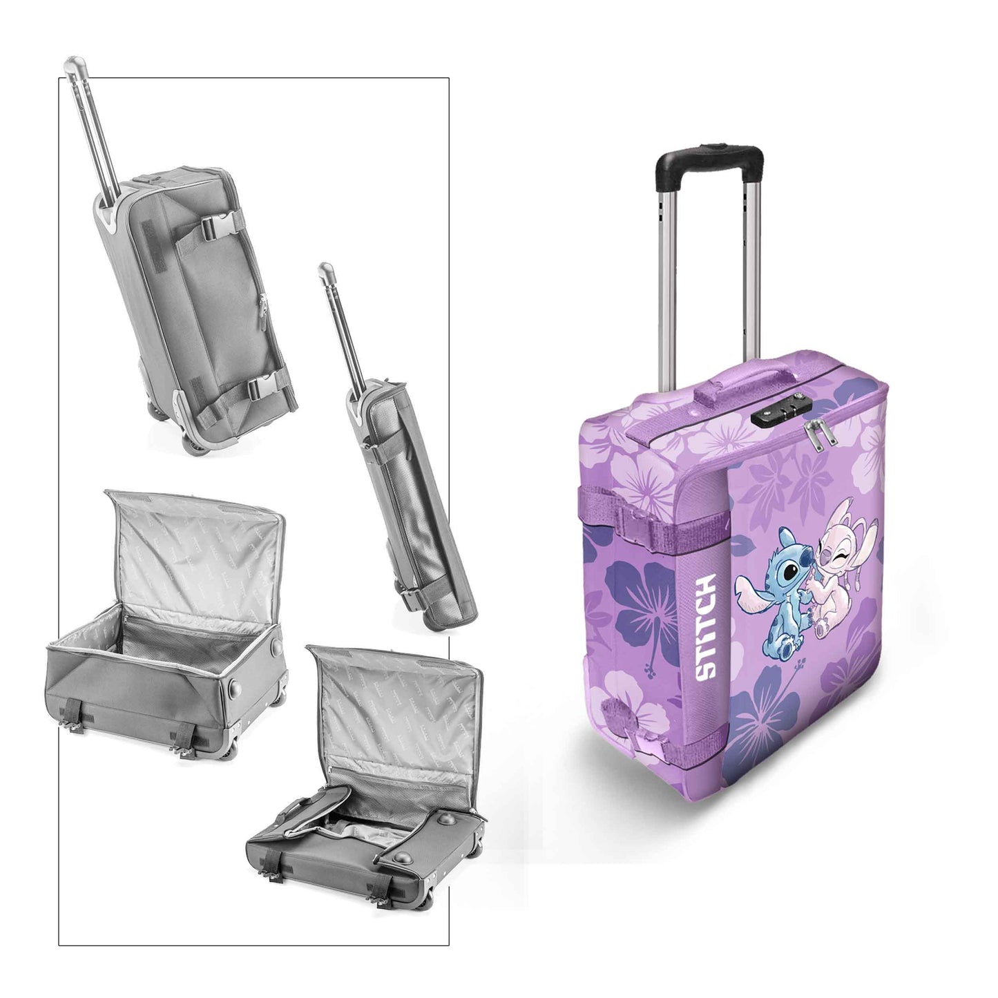 Disney Lilo and Stitch Angel-Foldable Cabin Suitcase