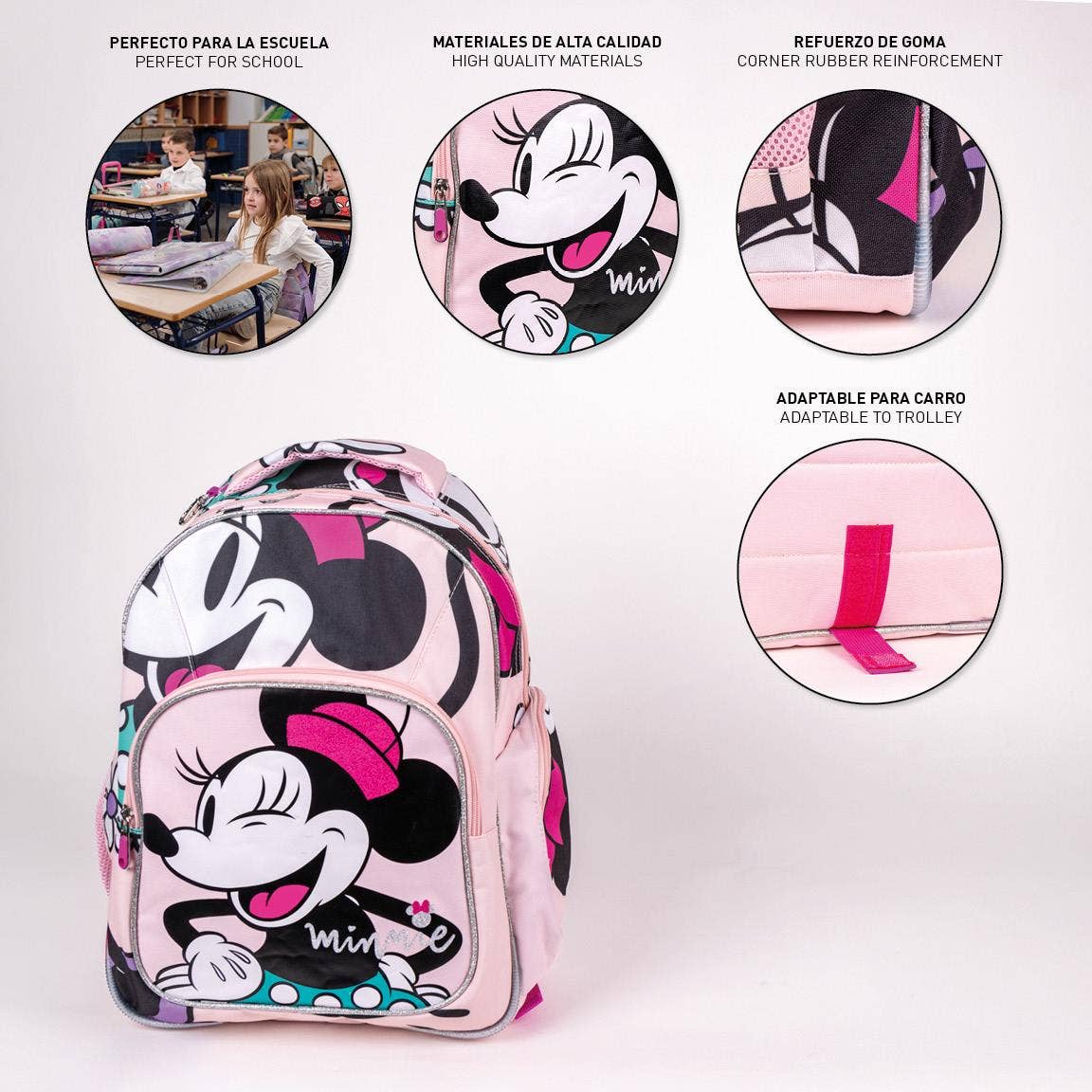 LARGE SCHOOL BACKPACK 42 CM MINNIE - 4372