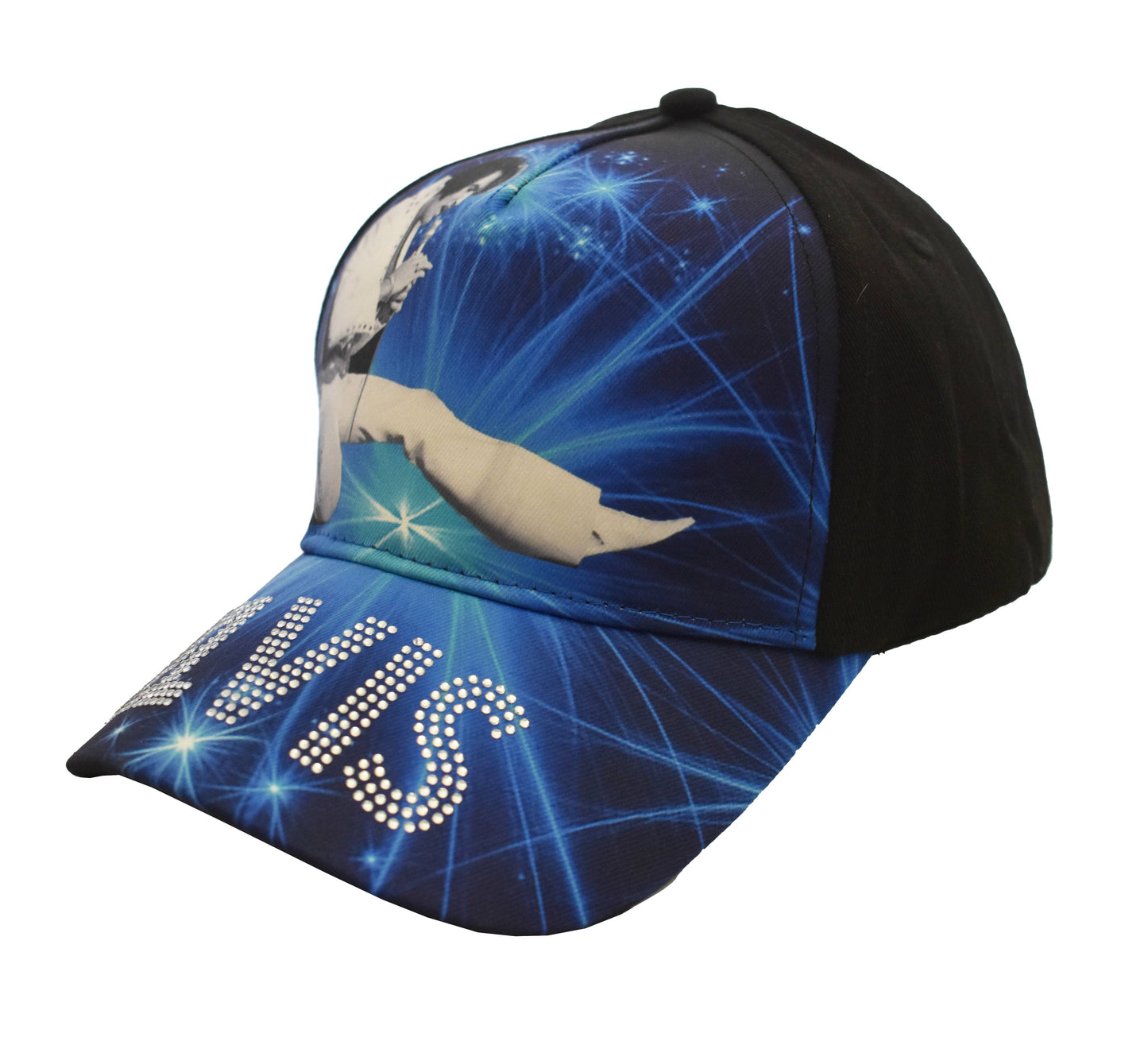 Elvis Cap Blue W / Rhinestones E9019