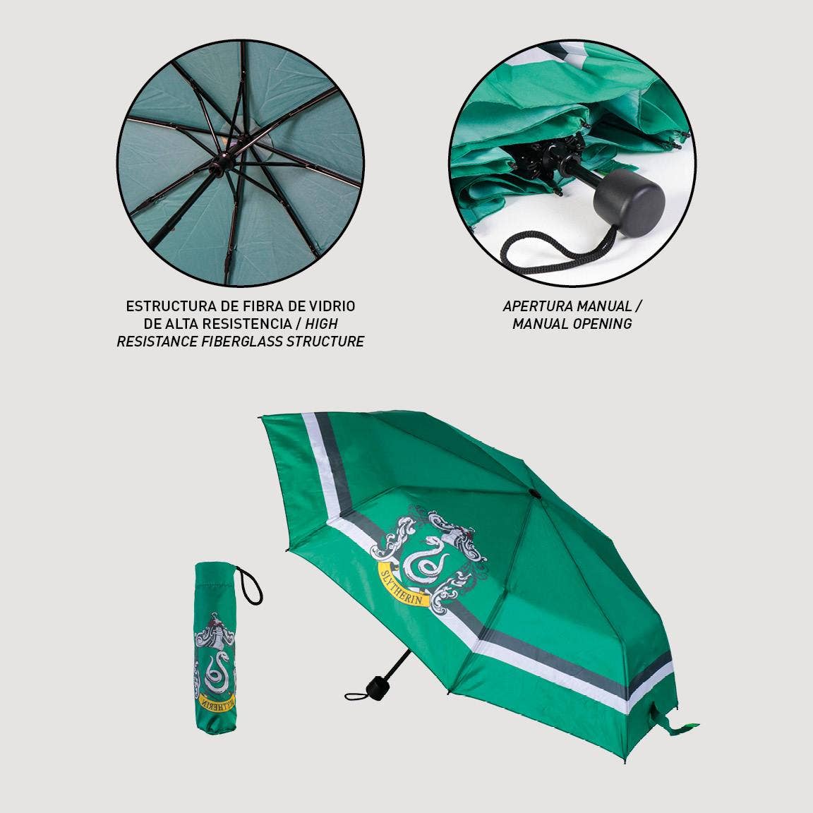 HARRY POTTER SLYTHERIN FOLDING MANUAL UMBRELLA - 2400000738