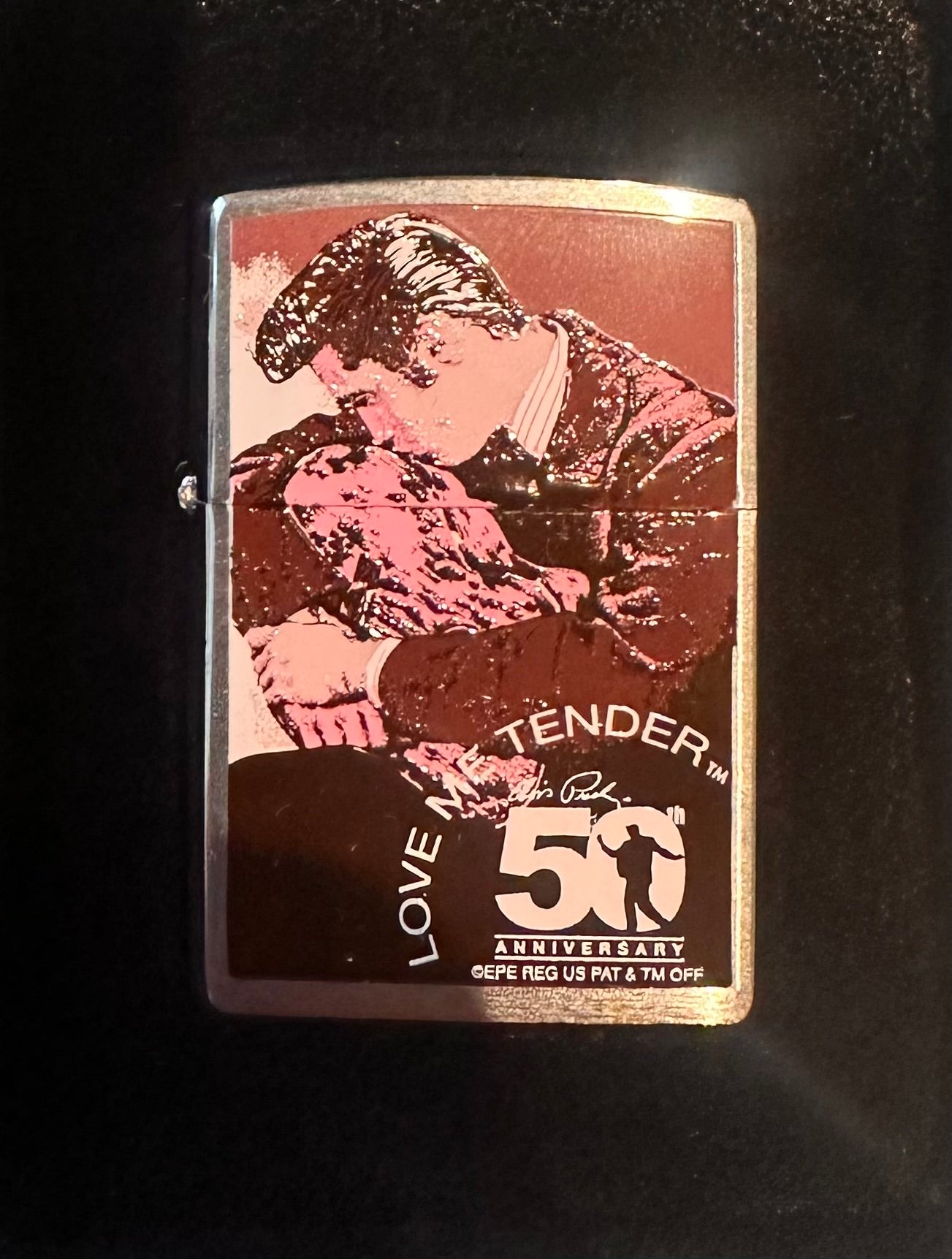 Elvis Presley Love Me Tender 50th Anniversary Zippo Lighter 1254/2000
