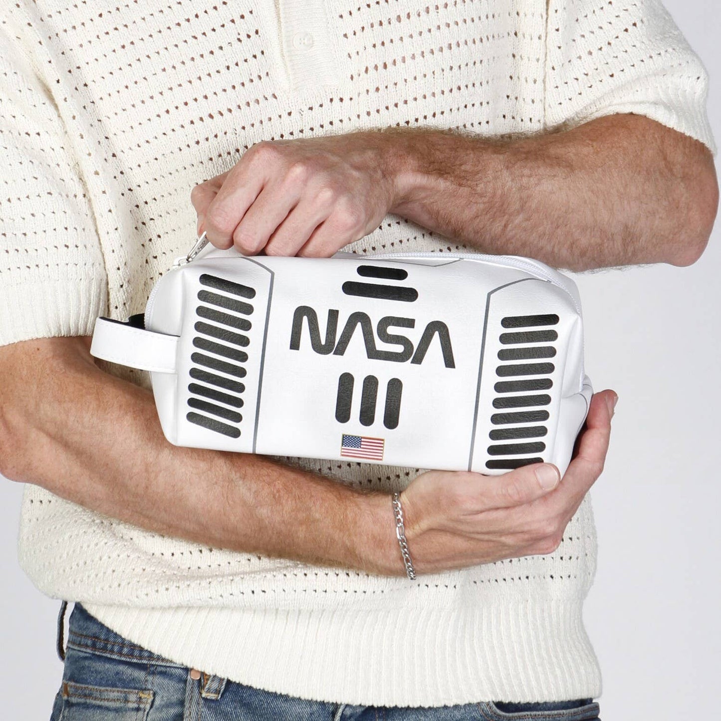 NASA Spaceship-PLUS Brick Travel Toiletry Bag, White