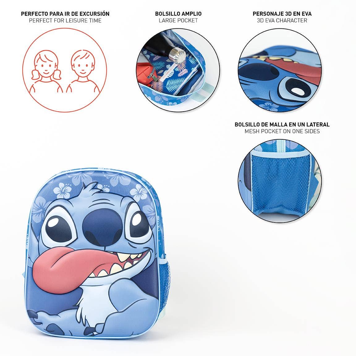 3D STITCH CHILDREN'S CASUAL/SCHOOL BACKPACK - 5111