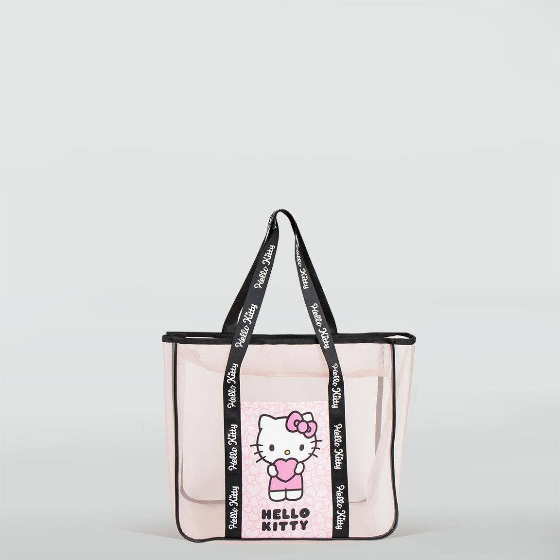 PREMIUM BEACH MESH TOTE HANDBAG HELLO KITTY - 5691