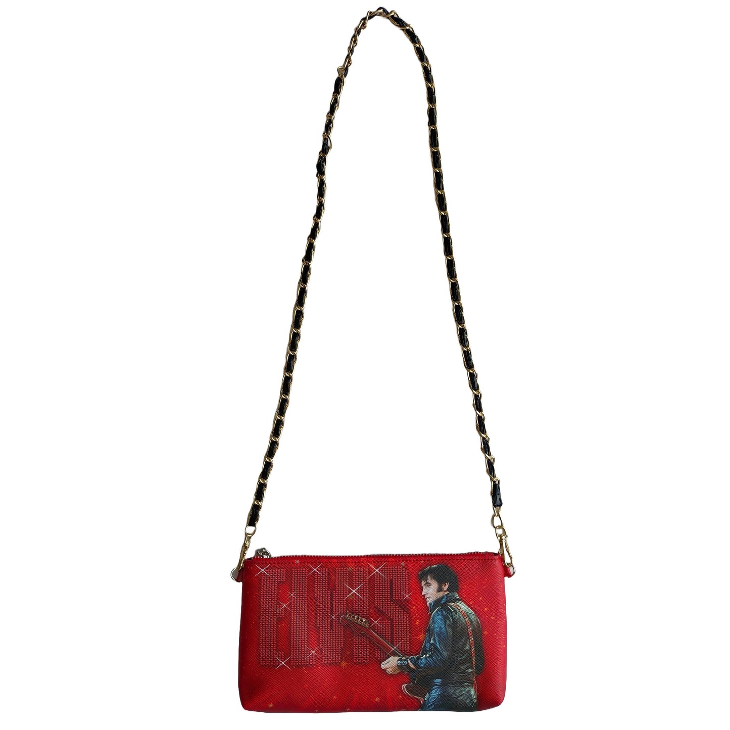 Elvis Presley Purse/Sling Bag- 68' Name w/ Chain E9125