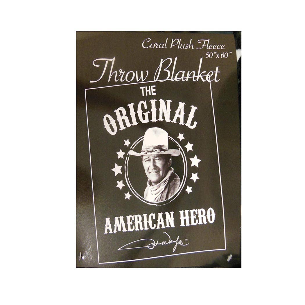 John Wayne Throw Blanket - Black & White JW5997