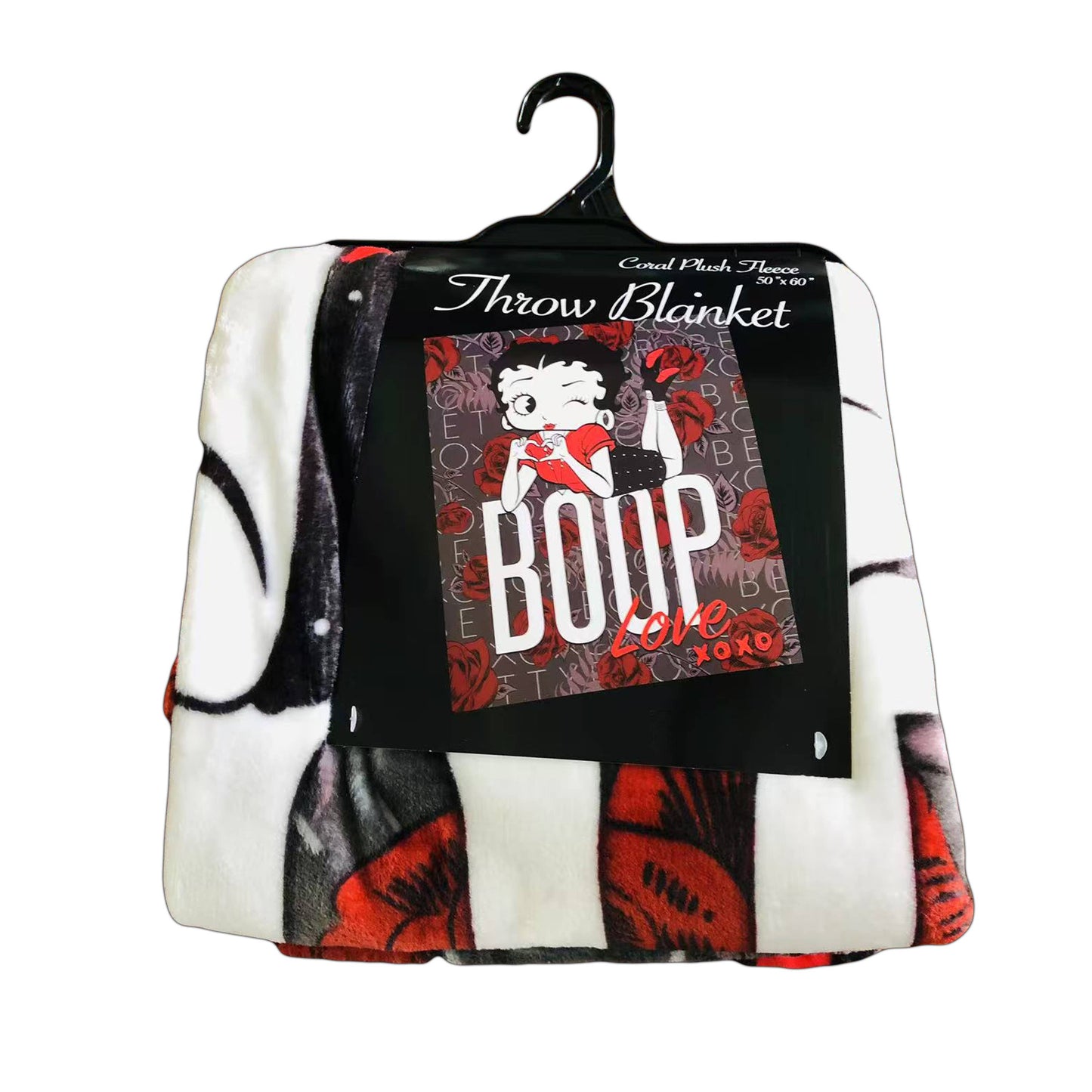 Betty Boop Throw Blanket - Red Roses BB7231