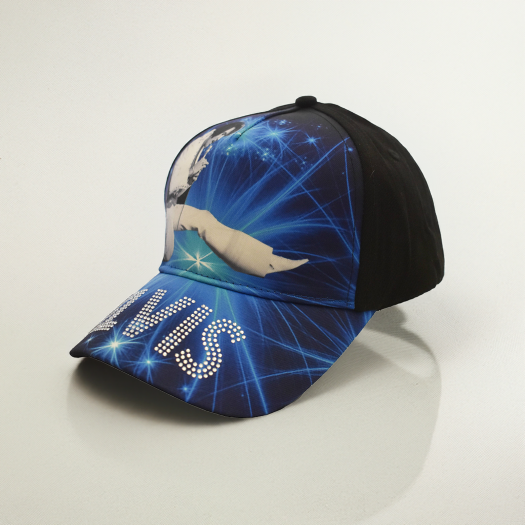 Elvis Cap Blue W / Rhinestones E9019