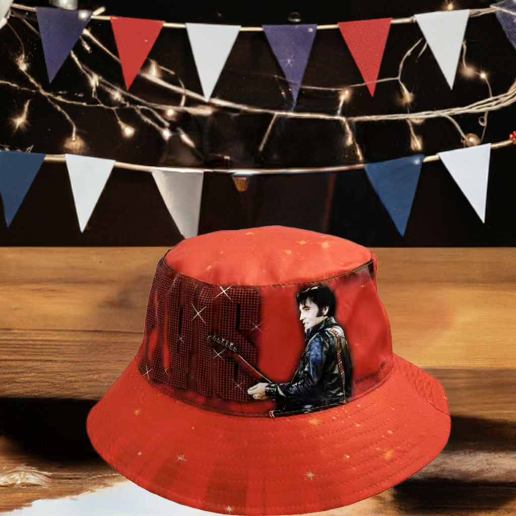 Elvis Bucket Hat - Reversible - '68 Name In Lights E9069