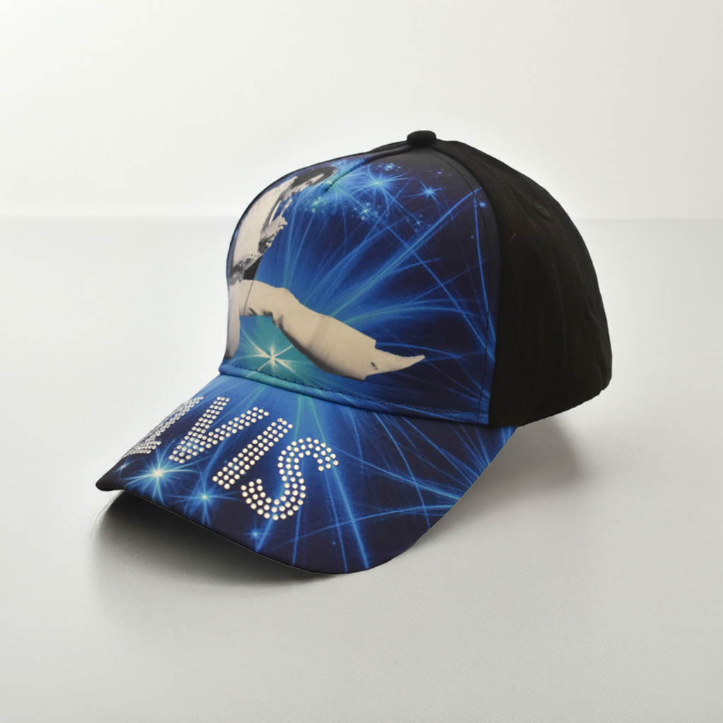 Elvis Cap Blue W / Rhinestones E9019