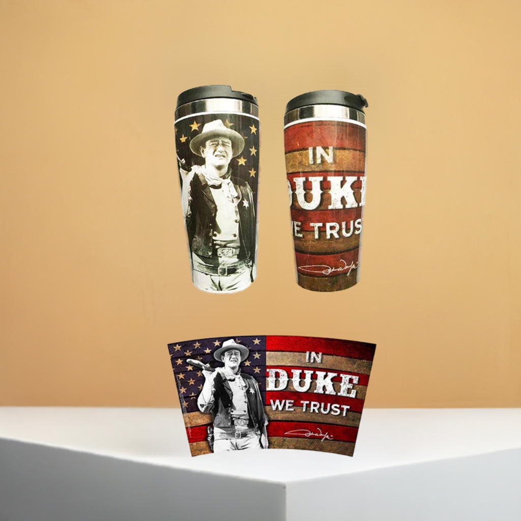 John Wayne Travel Mug - In Duke We Trust JW5710