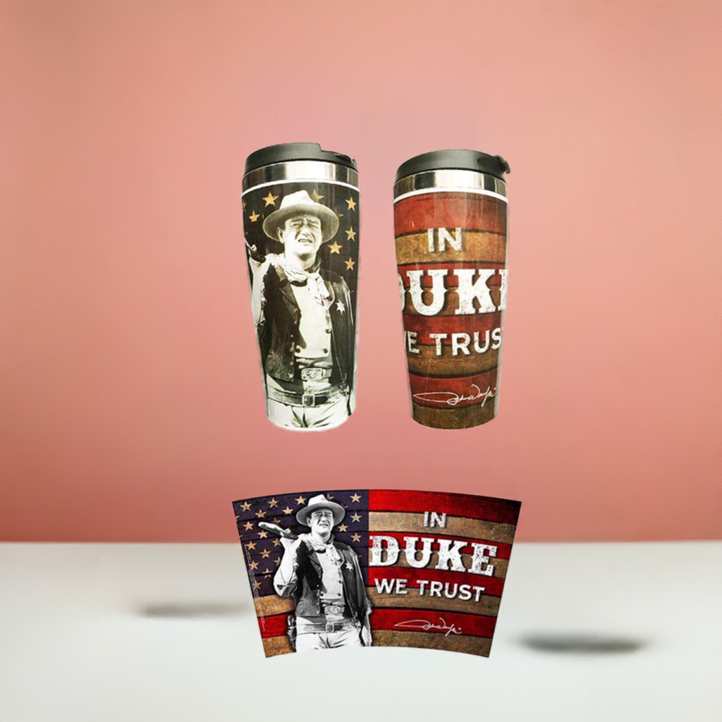 John Wayne Travel Mug - In Duke We Trust JW5710