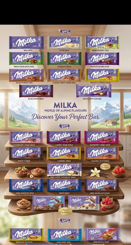 Milka chocolate bars