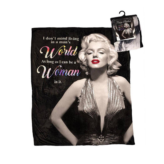 Marilyn Monroe Throw Blanket - Woman Living in a Man's World Y6092 size 127cm x 152cm