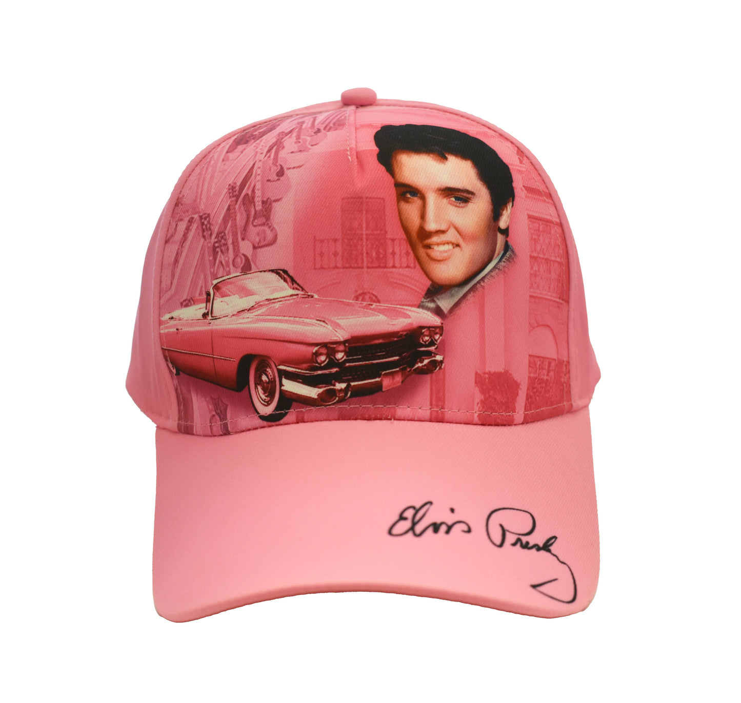 Elvis Cap Pink with Guitars E8982