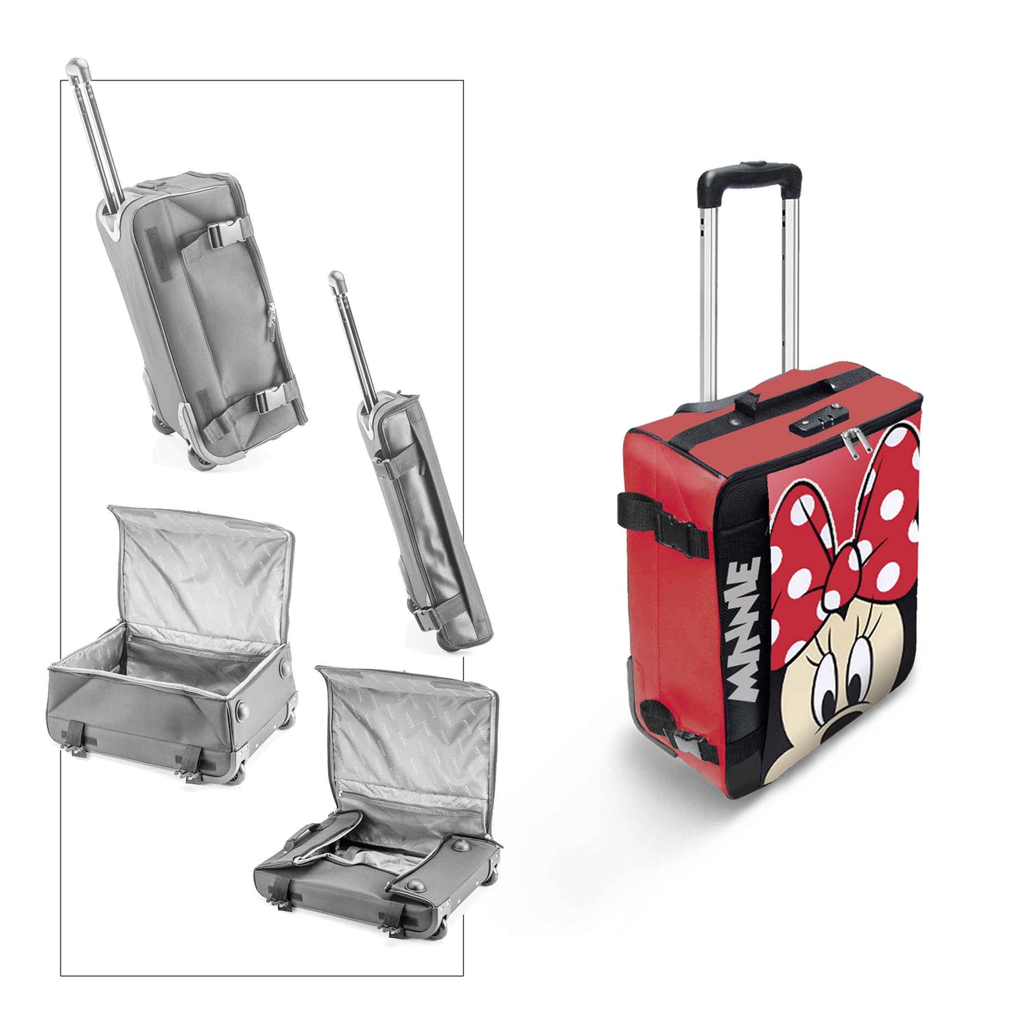 Disney Minnie Mouse Curious-Foldable Cabin Suitcase
