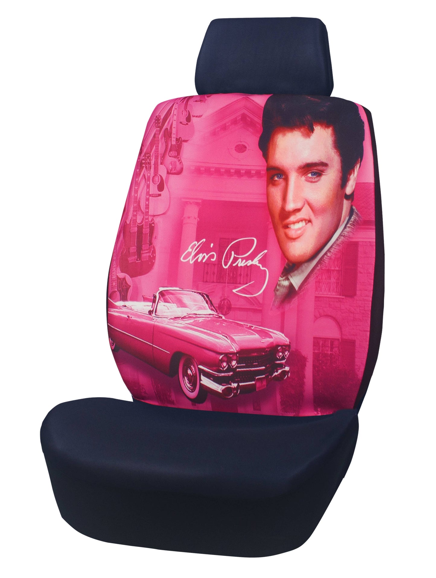 Elvis Seat Cover - Pink Guitars - E8862