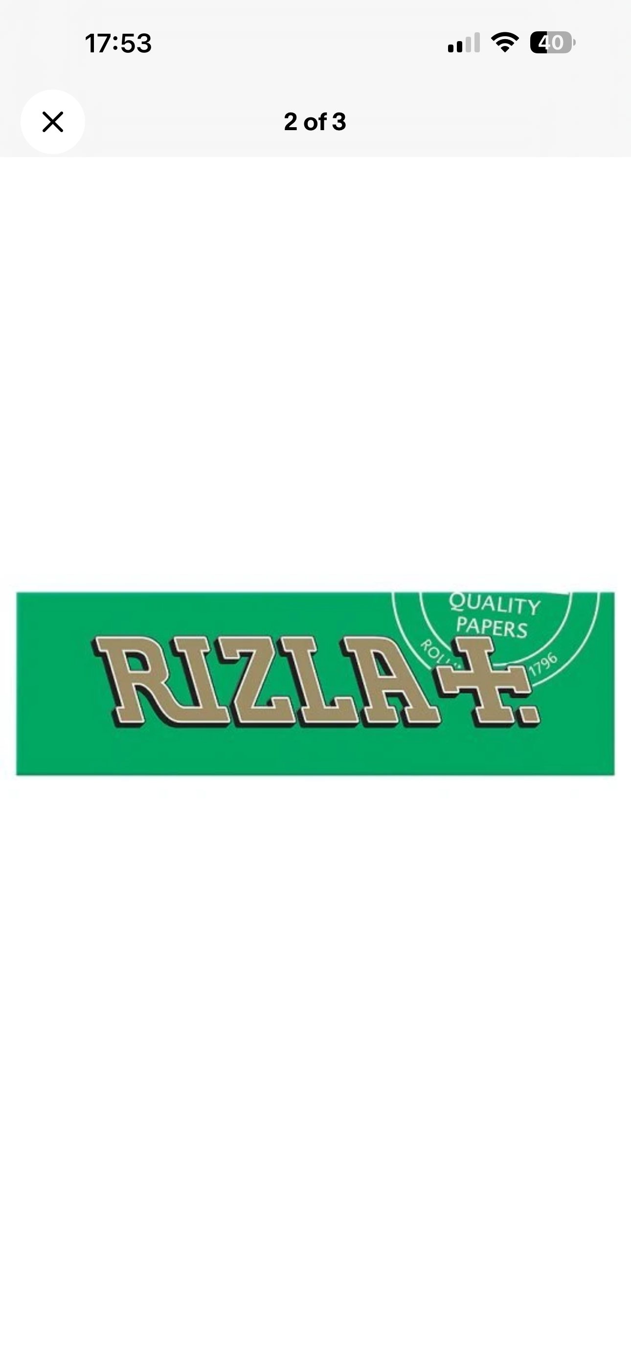 Rizla Green Regular Standard Smoking Papers (100 booklets)