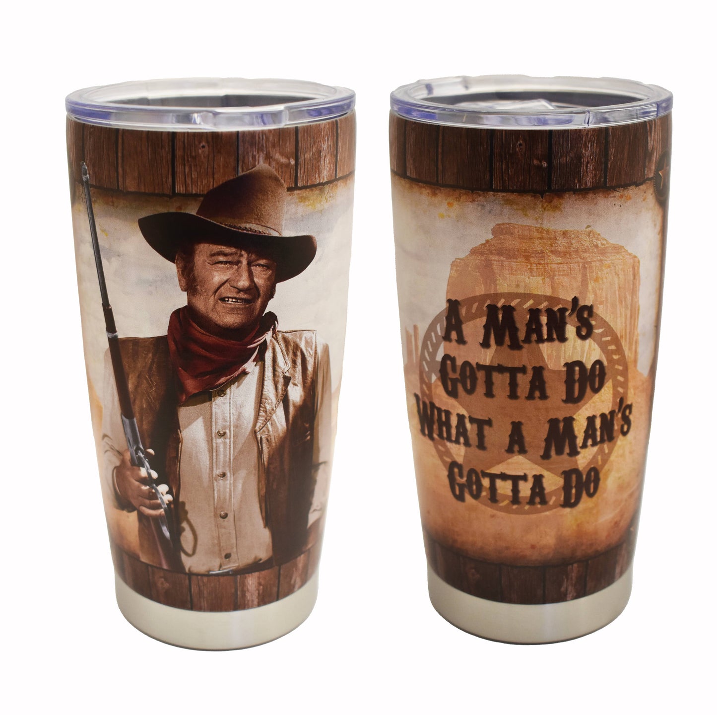 John Wayne Travel Mug - Man's Gotta Do - JW5709