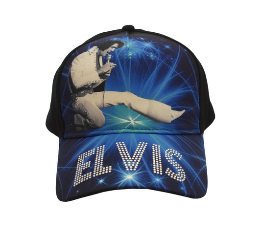 Elvis Cap Blue W / Rhinestones E9019