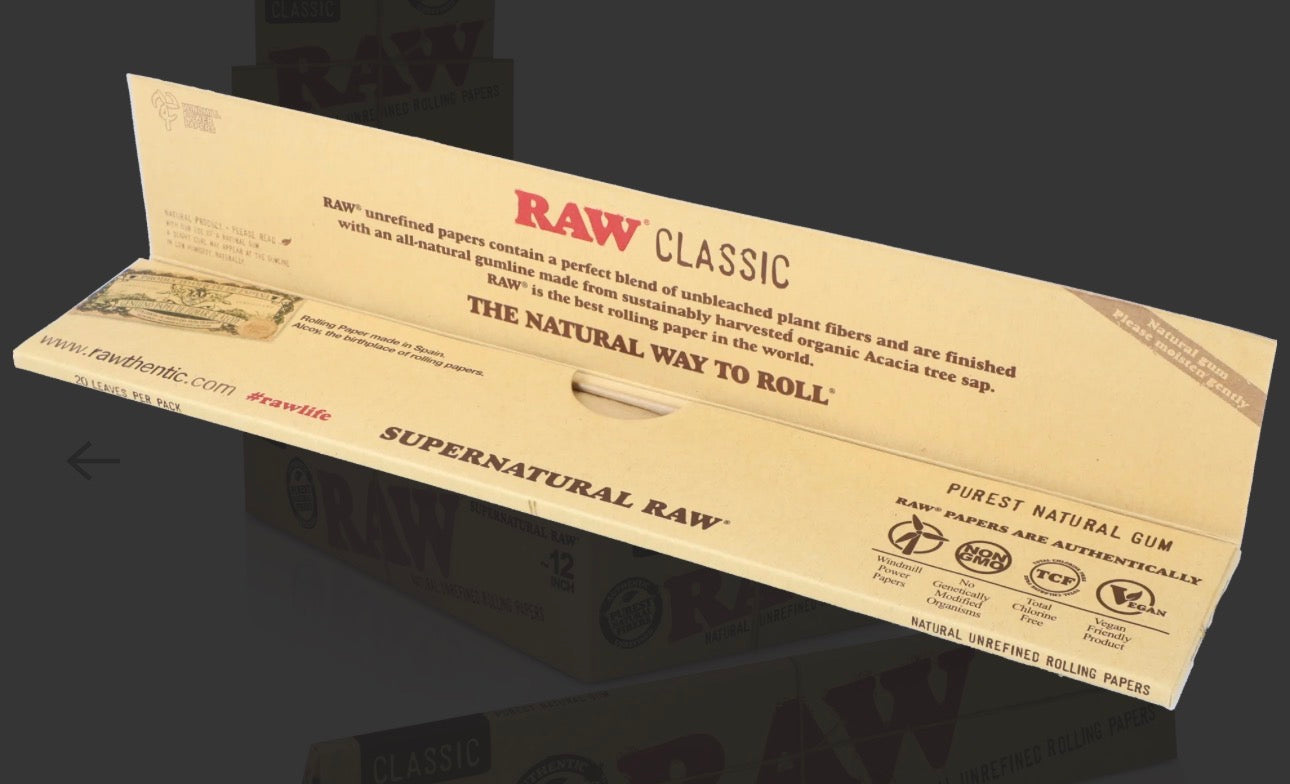 Raw 30cm Large Rolling Paper 12″ (20 Booklets)