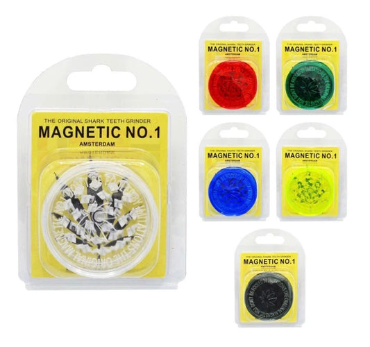 Grinders No:1 Magnetic pack of 12 Shark Teeth Herb Grinder wholesale