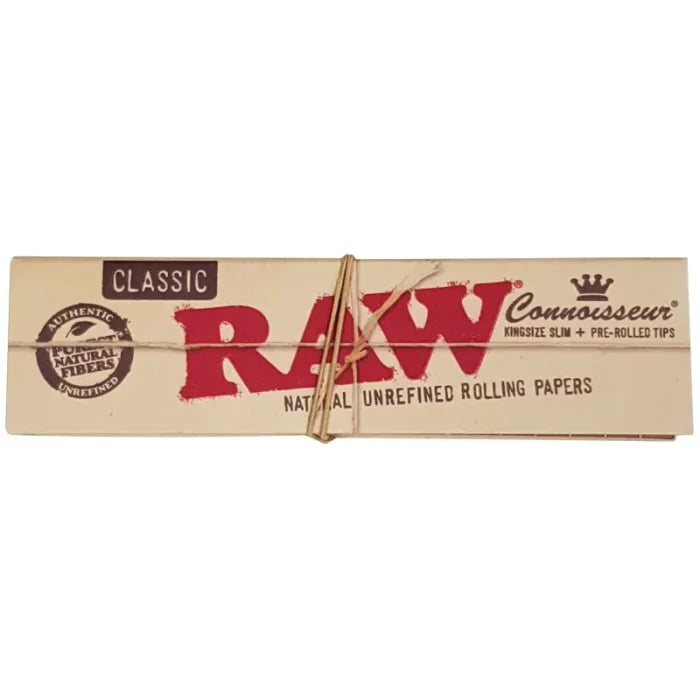 Raw Connoisseur King Size Slim Papers & Pre-rolled Tips 24 Booklets