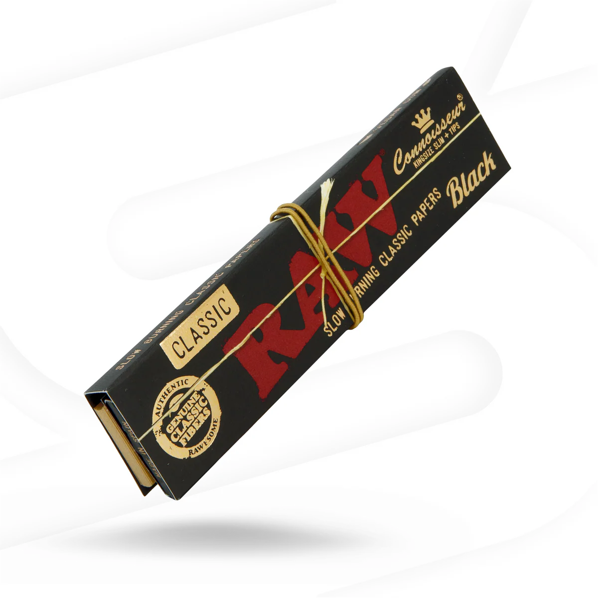 Raw Black Connoisseur King Size Slim Papers & Paper Tips 24 Booklets Wholesale