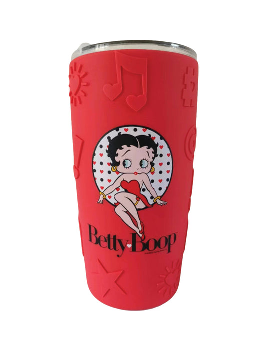 New Betty Boop Thermos With Silicone Sleeve Red - BB6639