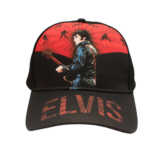 Elvis Cap - Black & Red '68 W / Silhouettes E9066