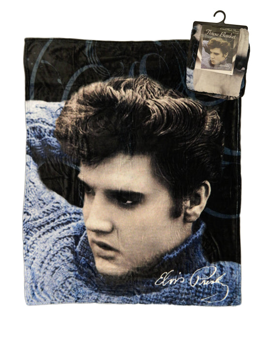 Elvis Throw Blanket - Blue Sweater 127cm x 152cm E8614