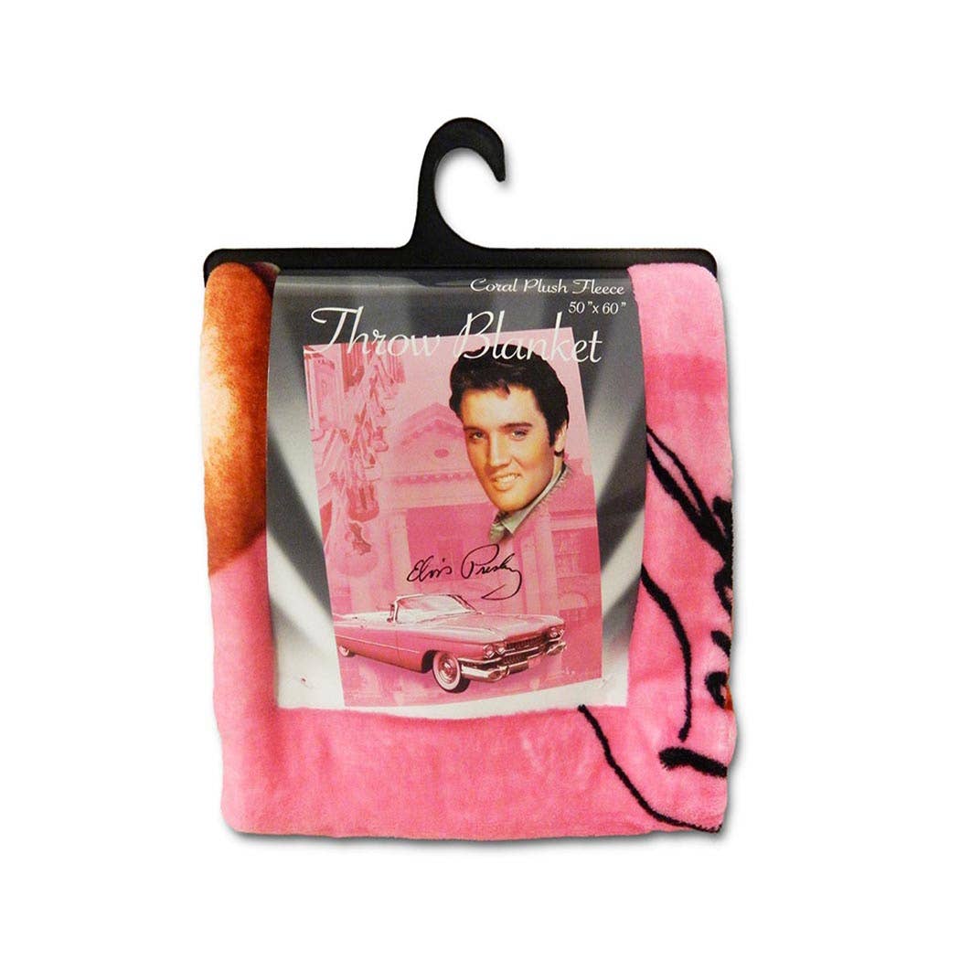 Elvis Throw Blanket Pink -E8720