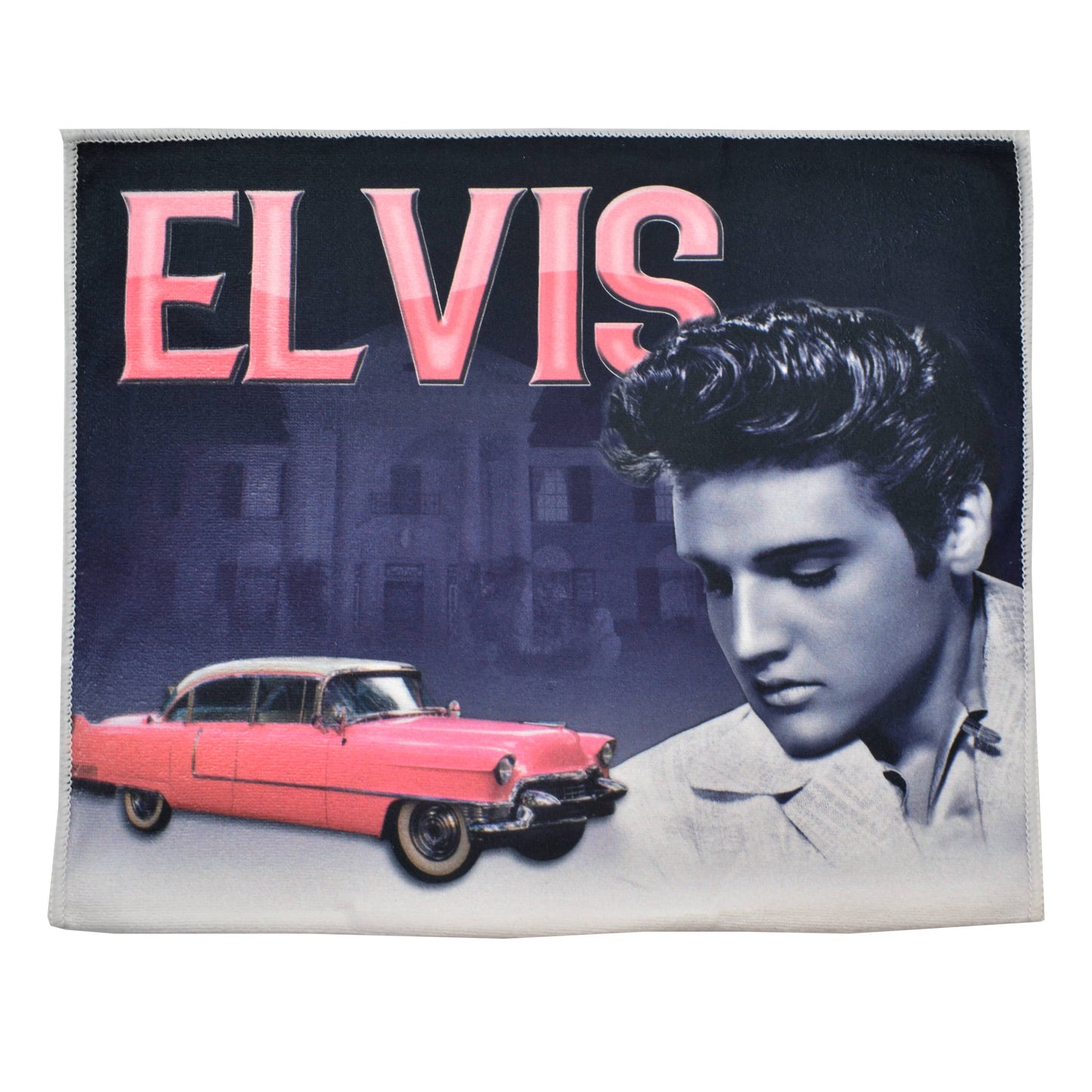 Elvis Presley Kitchen Towel - Pink Caddy Car E9130