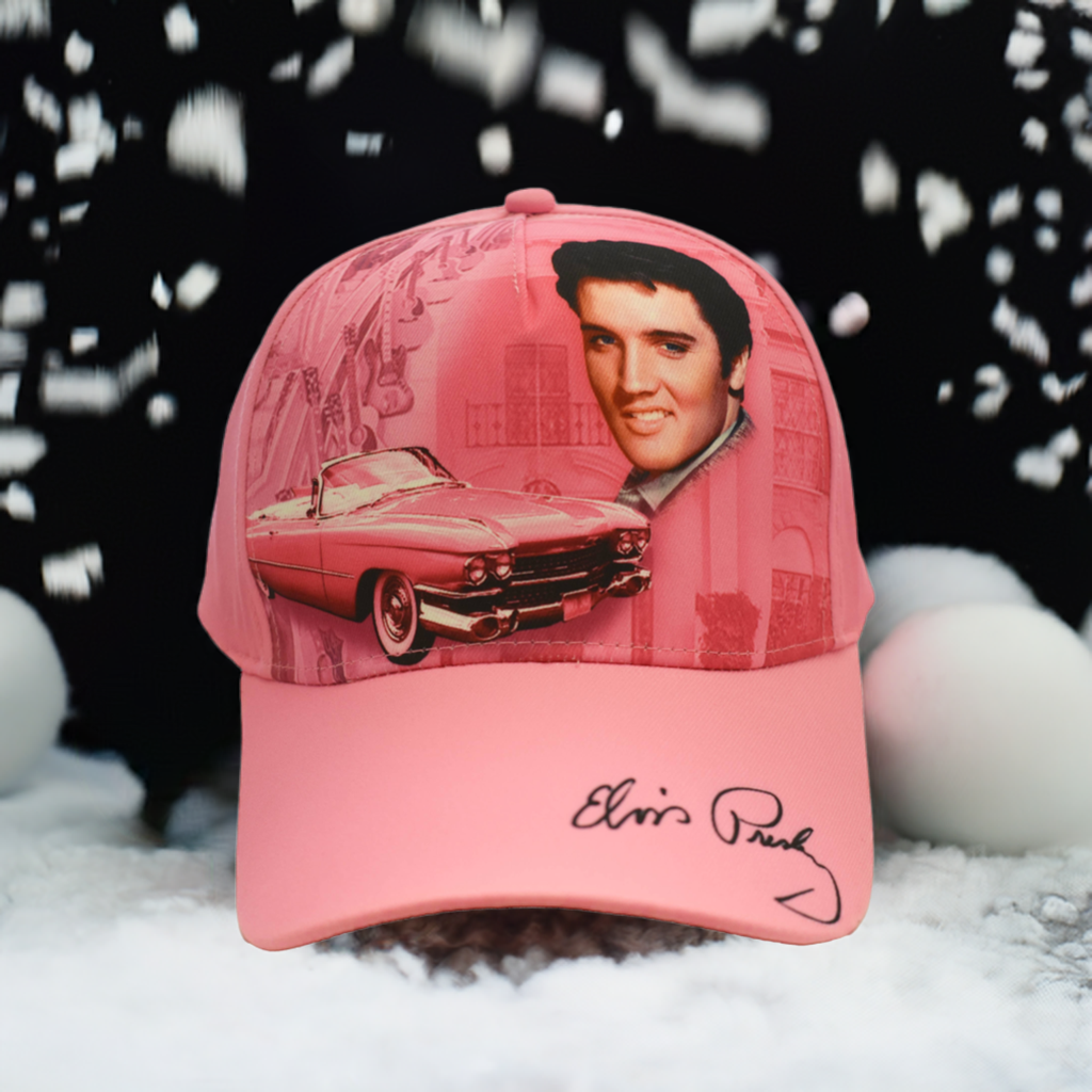 Elvis Cap Pink with Guitars E8982