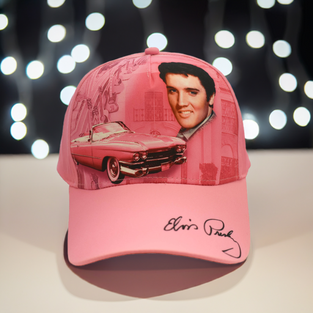 Elvis Cap Pink with Guitars E8982