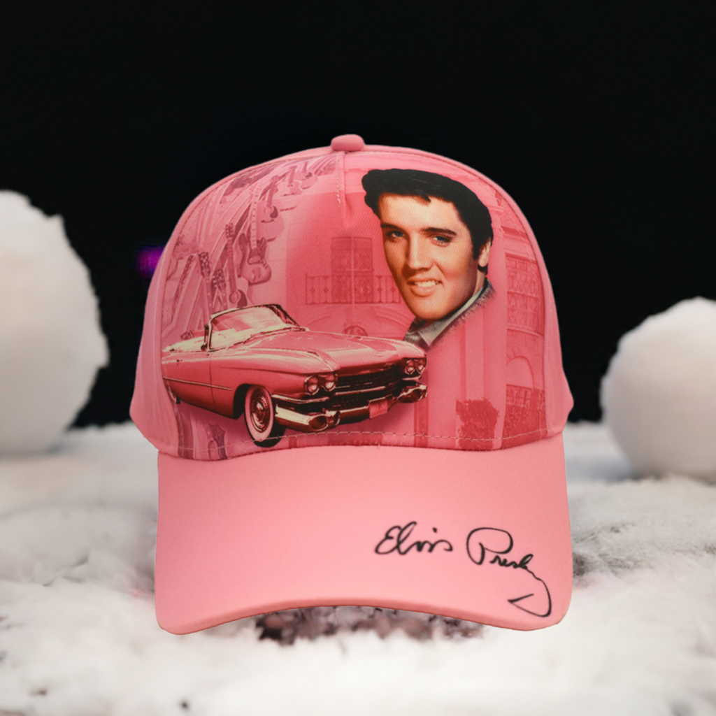 Elvis Cap Pink with Guitars E8982